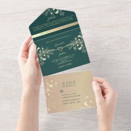 Casamento com Foto em Ouro Verde Esmeralda
