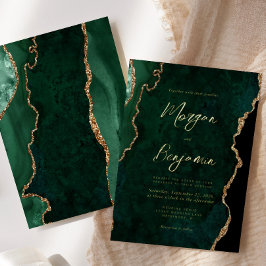 Casamento com Grafia de Ágata Verde Esmeralda Mode
