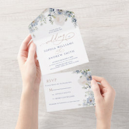 Casamento com Hydrangea e Rosa Azul