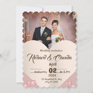 Casamento com Jardim Floral Elegante - Convite