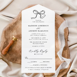 Casamento com Laço Preto Elegante