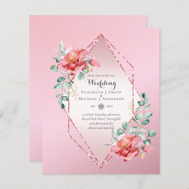 Casamento com Lixo Vermelho Vermelho RosaGold (Frente/Verso)