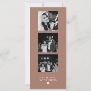 Casamento com Mocha Photo Strip Obrigado