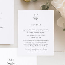 Casamento com Monograma de Vegetação Minimalista E
