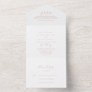 Casamento com Na moda de Caligrafia rosa Dourada