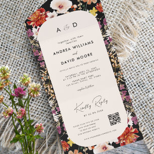 Casamento com o Código QR Botânico de Ivory Fall W
