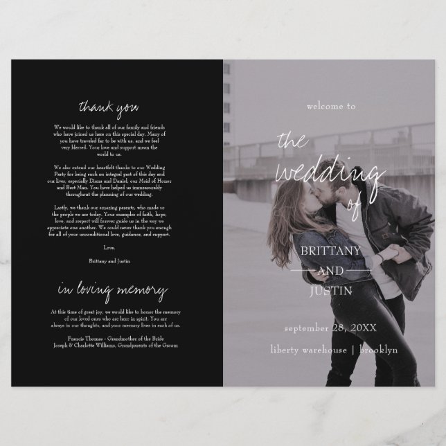 Casamento com o programa de fotos dobradas da Brit (Frente)