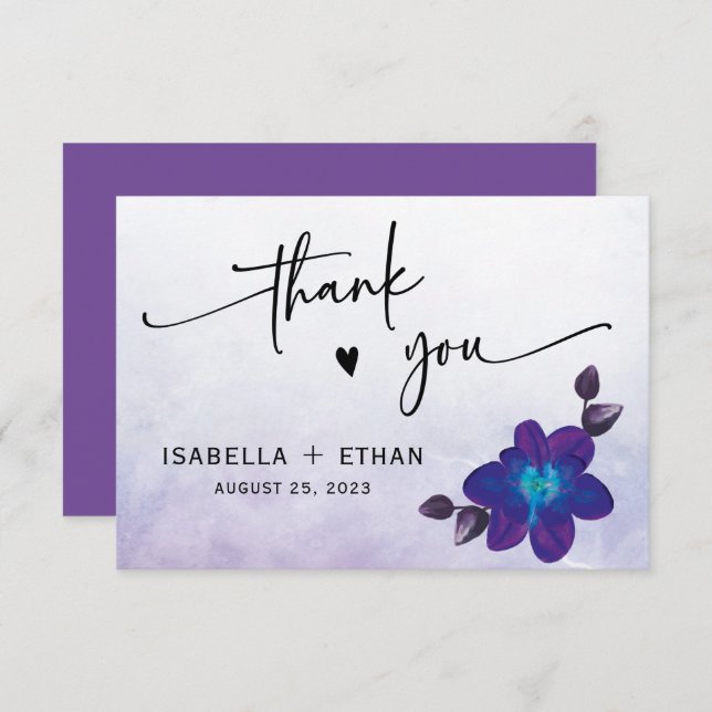 Casamento com Orquídea Azul (Frente/Verso)