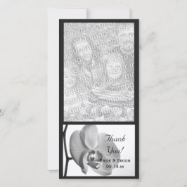 Casamento com Orquídea Branca Obrigado Cartão com