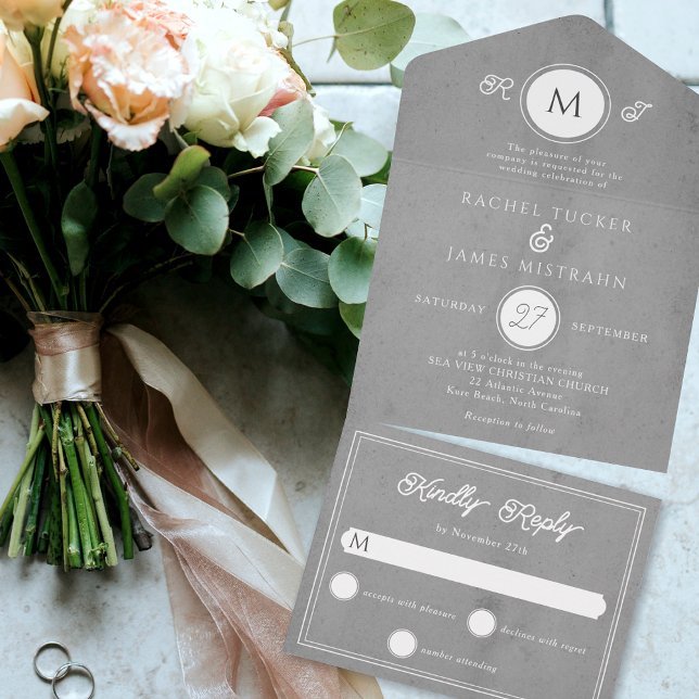 Casamento com Papel de Pergaminho da Cinza Moderna (Criador carregado)