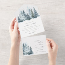 Casamento com pinheiro da Floresta de Inverno da N