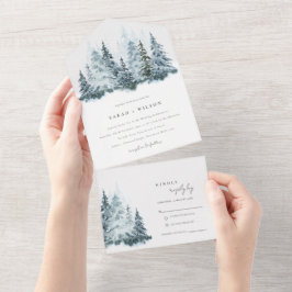 Casamento com pinheiro da Floresta de Inverno da N