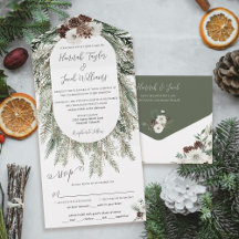 Casamento com pinheiro Elegante de inverno com RSV