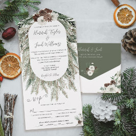 Casamento com pinheiro Elegante de inverno com RSV