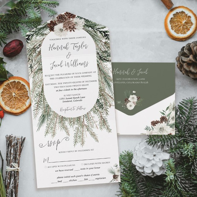 Casamento com pinheiro Elegante de inverno com RSV (Criador carregado)