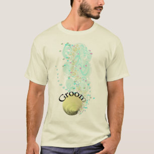 Casamento com praia SeaShells - Camiseta do Groom