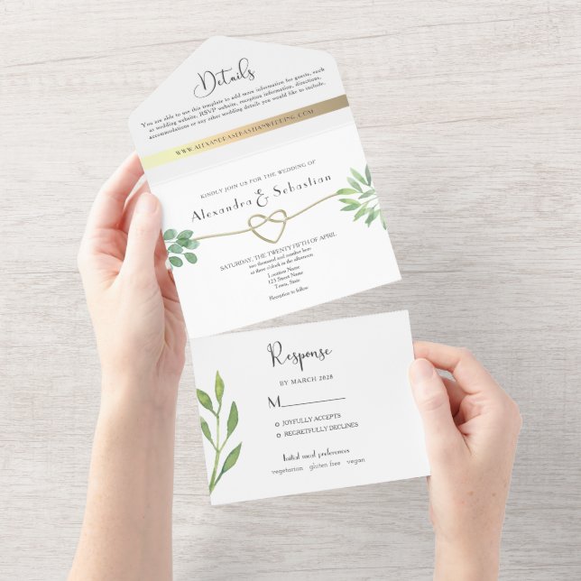 Casamento com Simples Vegetação (Aba destacável)