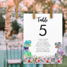 Casamento com tema de Dinossauro Mesa de Flores Si