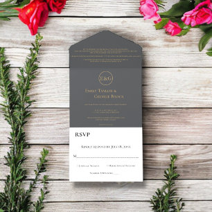 Casamento com Tipografia Dourada das Cinzas Trevas