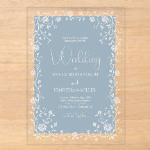 Casamento com Vinha de Rosa Azul Vintage