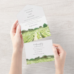 Casamento com vinhas de vinificação verde Elegante