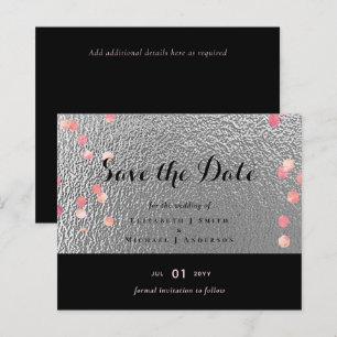 Casamento Confete Rosa Ouro Preto Prata