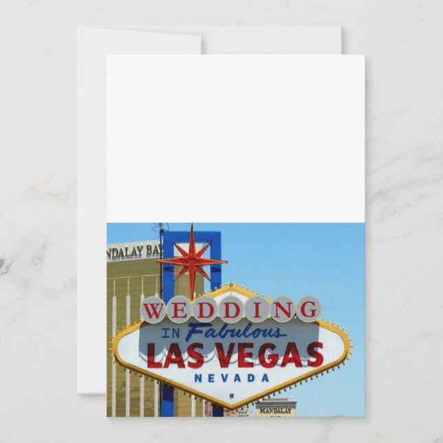 CASAMENTO Convites em Fabuloso Las Vegas (Frente)
