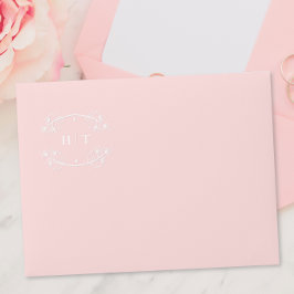 Casamento Cor-de-Rosa Escamudo do Monograma Elegan