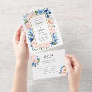 Casamento Cor Flórida Floral Rosa-Esbranquiçada 