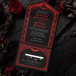 Casamento da Catedral de Vampiro Gótico