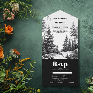 Casamento da Floresta da Rústica Branca Negra
