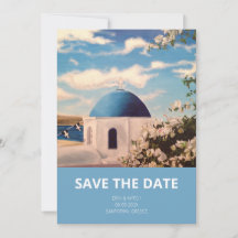 Casamento da Grécia Santorini Salve o Convite de D
