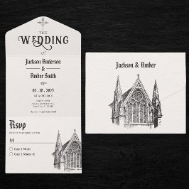 Casamento da igreja gótica