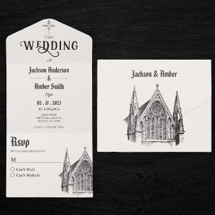 Casamento da igreja gótica