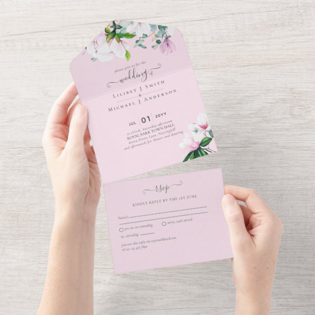 Casamento da Magnólia Rosa Esmagada (Tearaway)