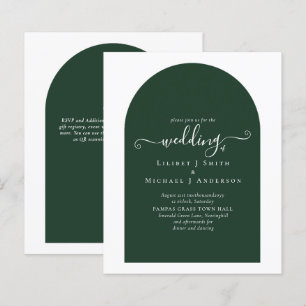 Casamento da Tipografia Verde Elegante Emerald