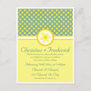 Casamento Daffodil, convite postal