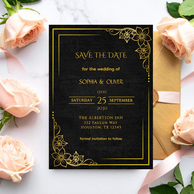 Casamento Dark Academia Gótico Elegante Save the D (Criador carregado)