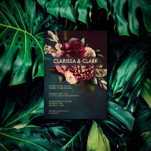 Casamento Dark Moody Bold Floral Marsala