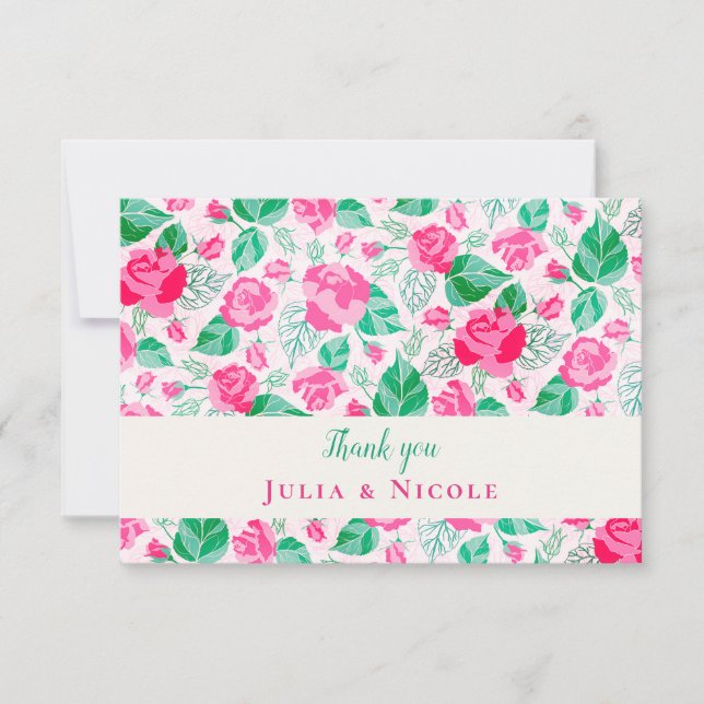 Casamento das flores de Rosa verde rosa (Frente)