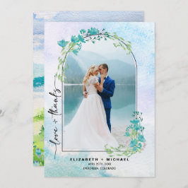 Casamento das Montanhas primavera Obrigado Cartão 