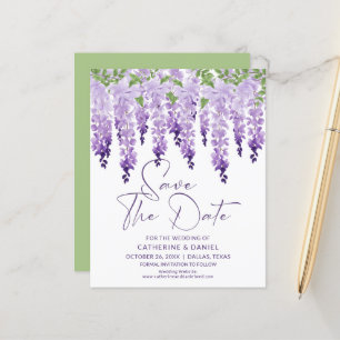 Casamento de Aguarela Wisteria Lilás Lavanda