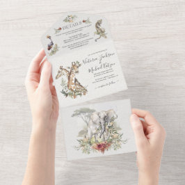 Casamento de Animais da Selva Tropical