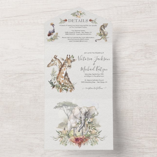 Casamento de Animais da Selva Tropical (Interno)