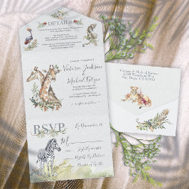 Casamento de Animais da Selva Tropical