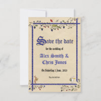 Casamento de animais medievais salvar cartão de da