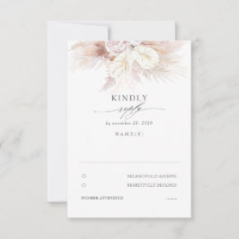 Casamento de Anthurium e Pampas Grass RSVP