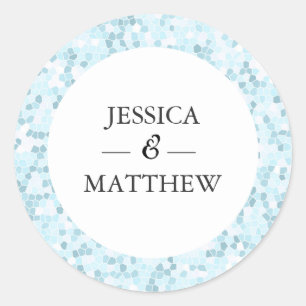 Casamento de Aqua Moasic Obrigado adesivos