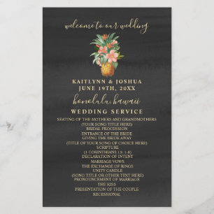Casamento de Aquarela de Abacaxi