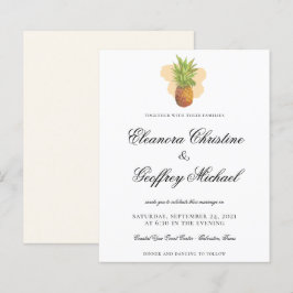 CASAMENTO DE Aquarela de Abacaxi Tropical COM ORÇA